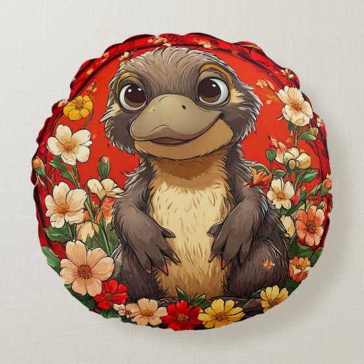 Coussins Ronds Adorable Ornithorynque (Devant)