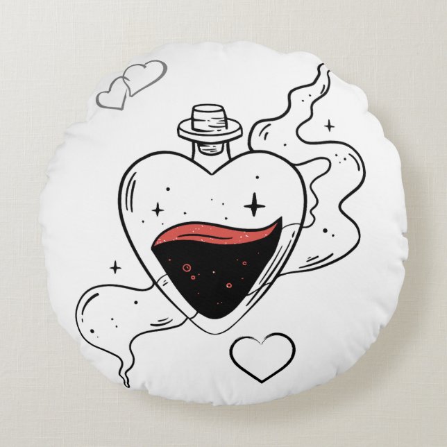 Coussins Ronds Aesthetic Cozy Pillow for Home & Bedroom Decor (Devant)