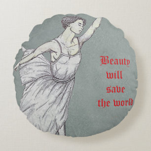 Coussins Ronds Affiche Art Nouveau