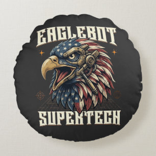 Coussins Ronds Aiglebot Supertech Aigle Patriotique Cybernétique