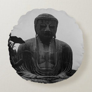 Coussins Ronds Aimant Japon Vintage Grand Bouddha de Kamakura
