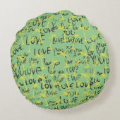 Coussins Ronds Aimer l'art texte (Dos)