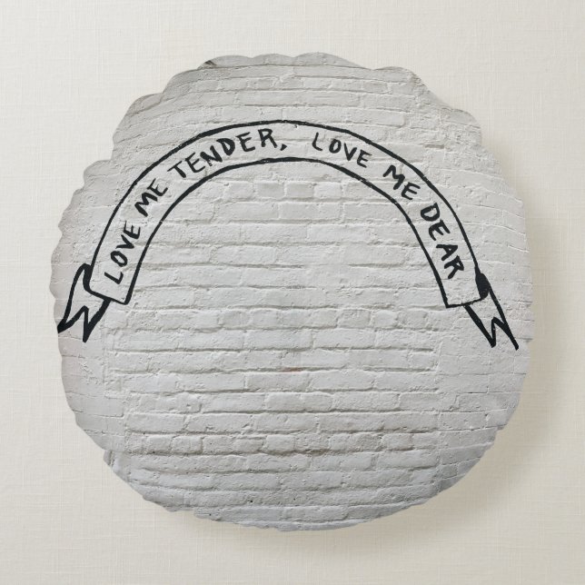 Coussins Ronds Aimez-moi tendre amour mes chers citations murales (Devant)