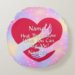 Coussins Ronds Ajouter des noms Changer tout le coeur de texte En