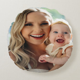 Coussins Ronds Ajouter une photo de bébé Personnaliser