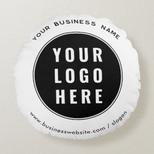 Coussins Ronds Ajoutez votre logo d'entreprise et votre site Web