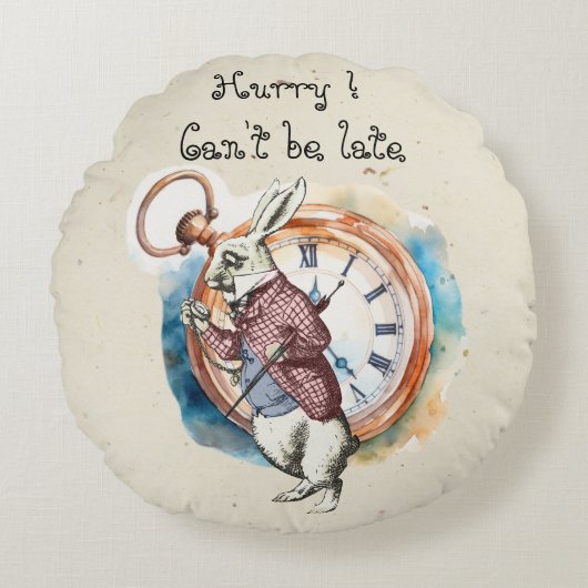 Coussins Ronds Alice - Lapin Blanc 1865 (Devant)