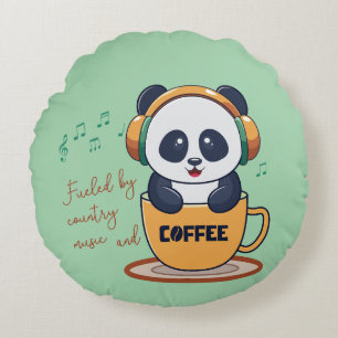Coussins Ronds alimenté par le café et la musique country