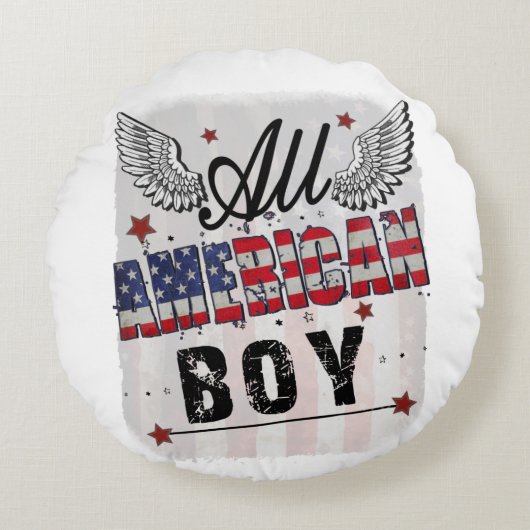 Coussins Ronds All American Boy (Devant)