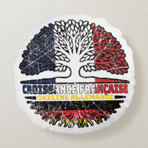 Coussins Ronds Allemagne Allemagne France drapeau des racines d'a