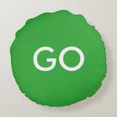 Coussins Ronds Aller Signer vert et blanc (Dos)