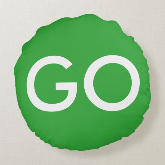 Coussins Ronds Aller Signer vert et blanc (Dos)