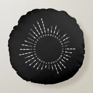 Coussins Ronds Alphabet Code Morse