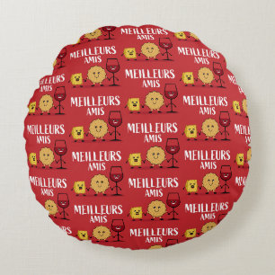 Coussins Ronds Amateurs de fromage français