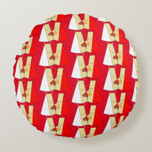 Coussins Ronds Amateurs de vin et de fromage