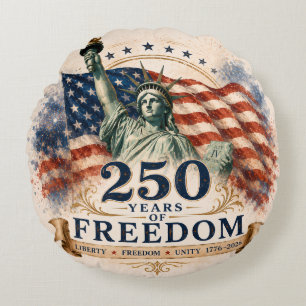 Coussins Ronds America 250 – 250 ans de liberté Jour de l'indépen