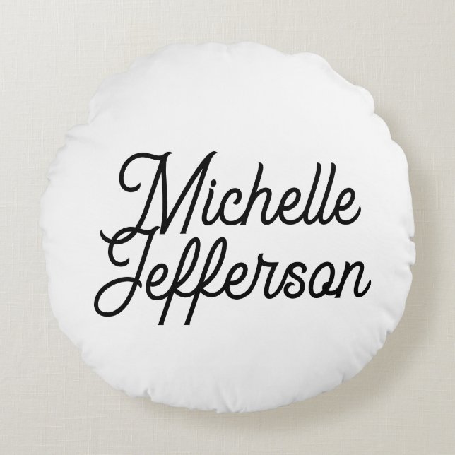 Coussins Ronds American Creative tendance noir calligraphie (Devant)