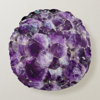 Coussins Ronds Amethyst Purple Crystal