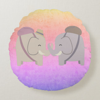 Coussins Ronds amis éléphant