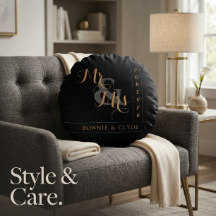Coussins Ronds Amour Intemporel : Décoration M. & Mme Forever
