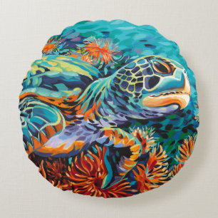 Coussins Ronds Amoureux de mer I