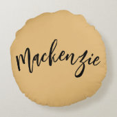 Coussins Ronds Amusant Oreille Visage Rose Lève Ronde (Dos)