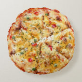 Coussins Ronds Amusante conception de pizza (Devant)