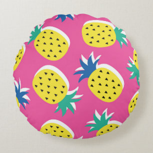 Coussins Ronds Ananas Couleurs folles : Pop-Art chilien.