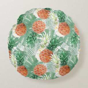 Coussins Ronds Ananas, couple doux.