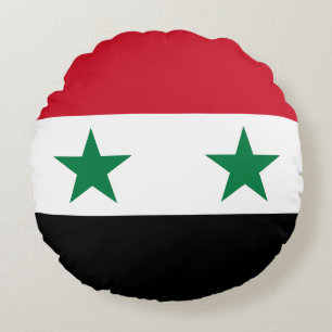 Coussins Ronds Ancien drapeau de Syrie