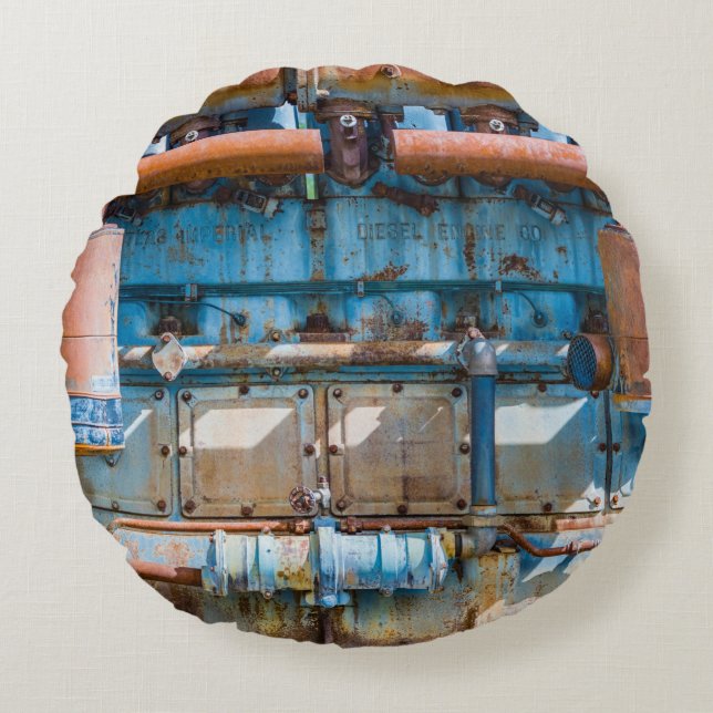 Coussins Ronds Ancien et rouillé Atlas Impérial moteur diesel à I (Devant)