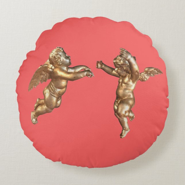 Coussins Ronds Anges d'or (Devant)