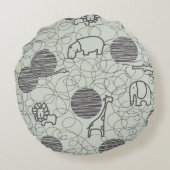 Coussins Ronds animaux 1 de safari (Dos)
