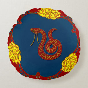 Coussins Ronds Année Du Serpent
