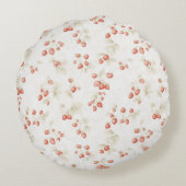 Coussins Ronds Anniversaire de Fruit de Fraise (Dos)