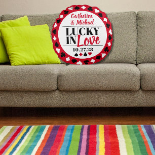 Coussins Ronds Anniversaire du Mariage du casino de Las Vegas