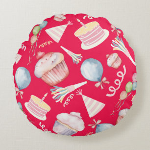 Coussins Ronds Anniversaire mignon