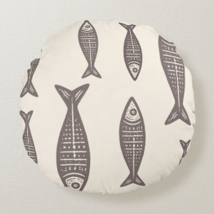Coussins Ronds Anouke Poisson Côtiers / Bois Flotté Taupe