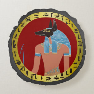 Coussins Ronds Anubis, Dieu égyptien