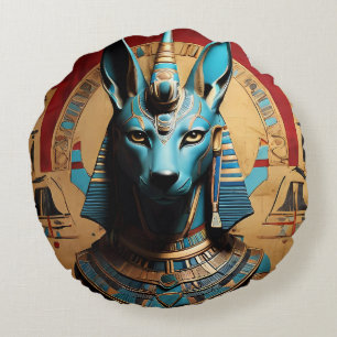Coussins Ronds Anubis puissance et majesté de la mythologie antiq