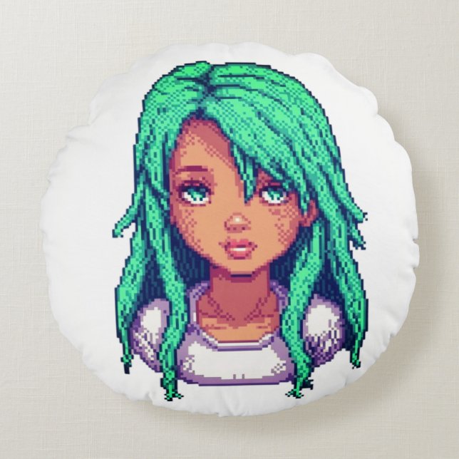 Coussins Ronds Aqua Serenity (Devant)