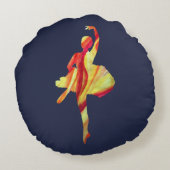 Coussins Ronds Aquarelle Ballerina (Dos)