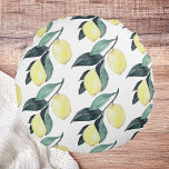 Coussins Ronds Aquarelle Citrons jaunes Motif sans couture<br><div class="desc">Aquarelle Citrons jaunes Motif sans couture</div>