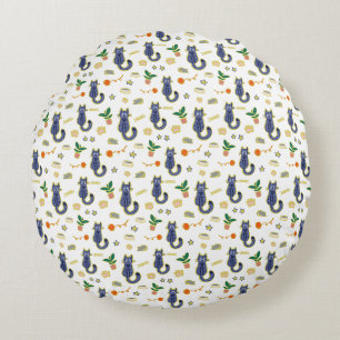 Coussins Ronds Aquarelle Cute Chats Motif