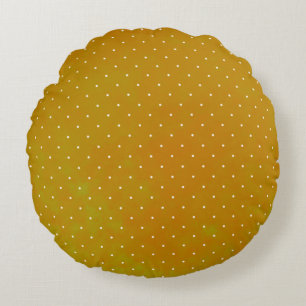 Coussins Ronds Aquarelle de grunge tacheté vert jaune orange polk