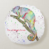 Aquarelle drôle caméléon
