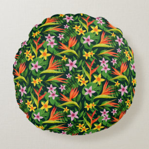 Coussins Ronds Aquarelle Fleurs Et Fruits Motif Floral-23768