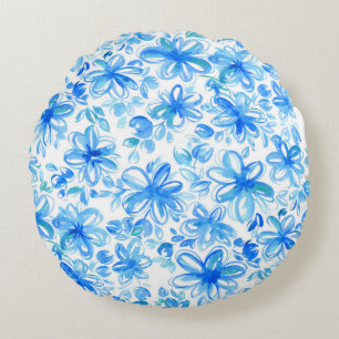 Coussins Ronds Aquarelle Floral Chintz Motif mignon