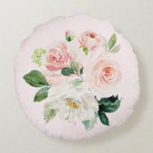 Coussins Ronds Aquarelle Florale Bois Animaux Fille Nursery (Dos)