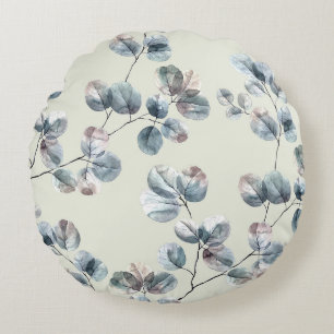 Coussins Ronds Aquarelle, motif, abstrait, décoration, fl